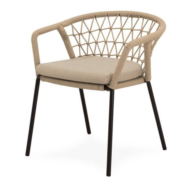 Silla de exterior SOLENE negro