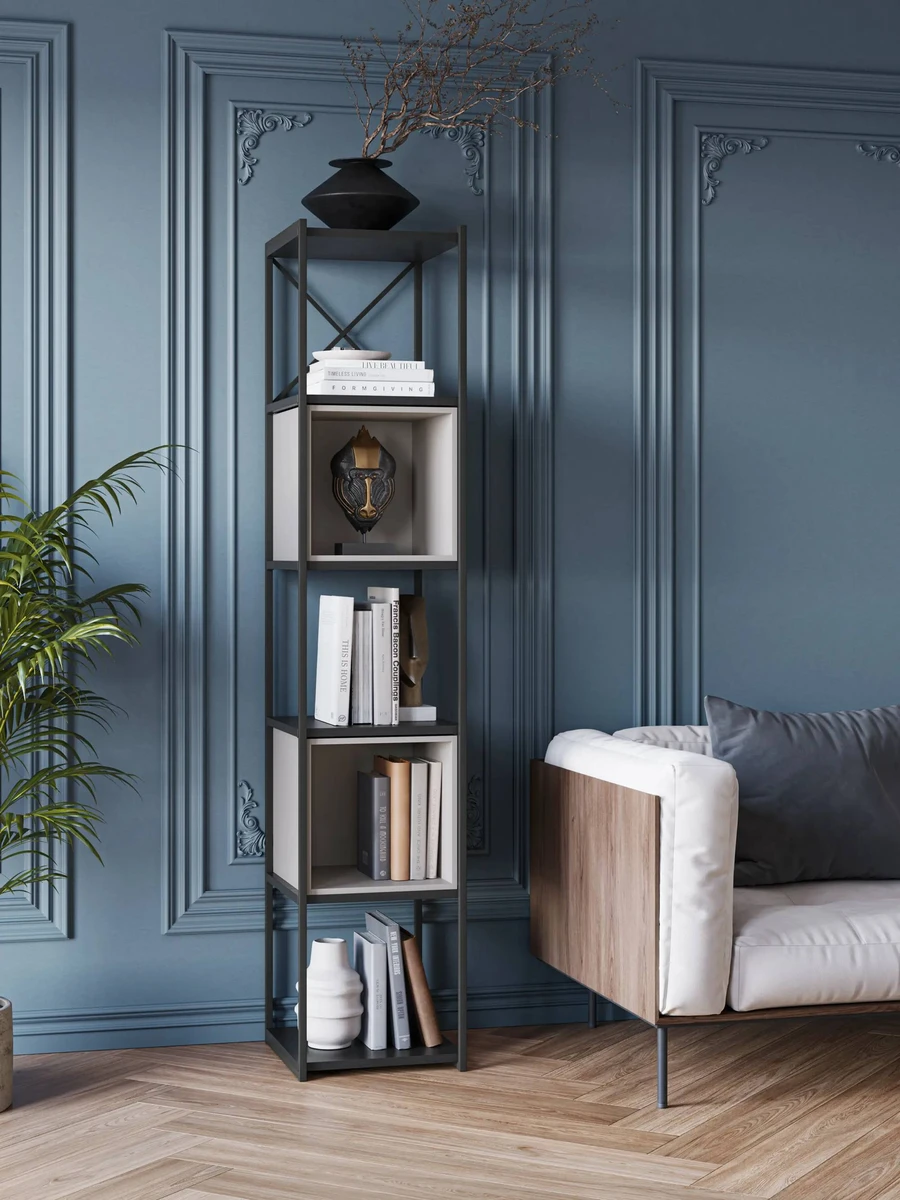 Estanteria ANYA negra y crema de 36cm