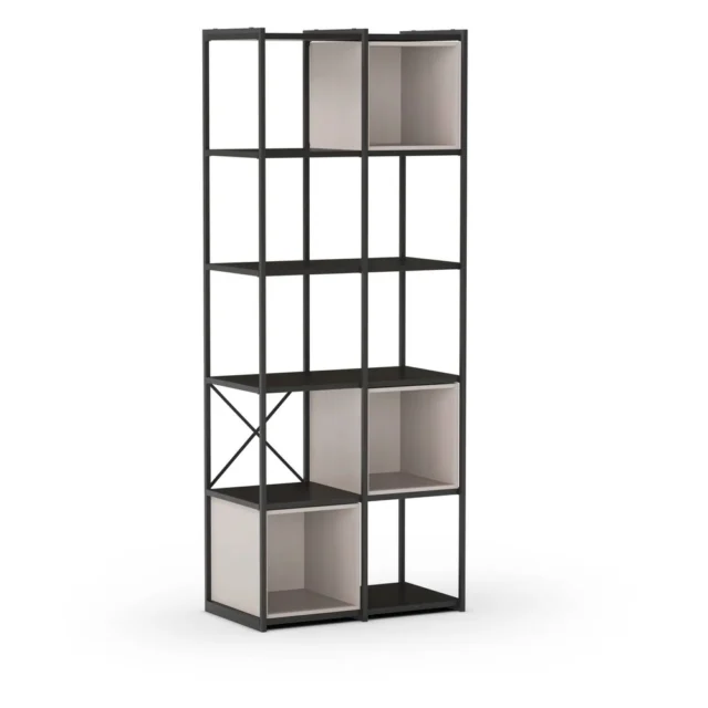 Estanteria ANYA negra y crema de 70cm