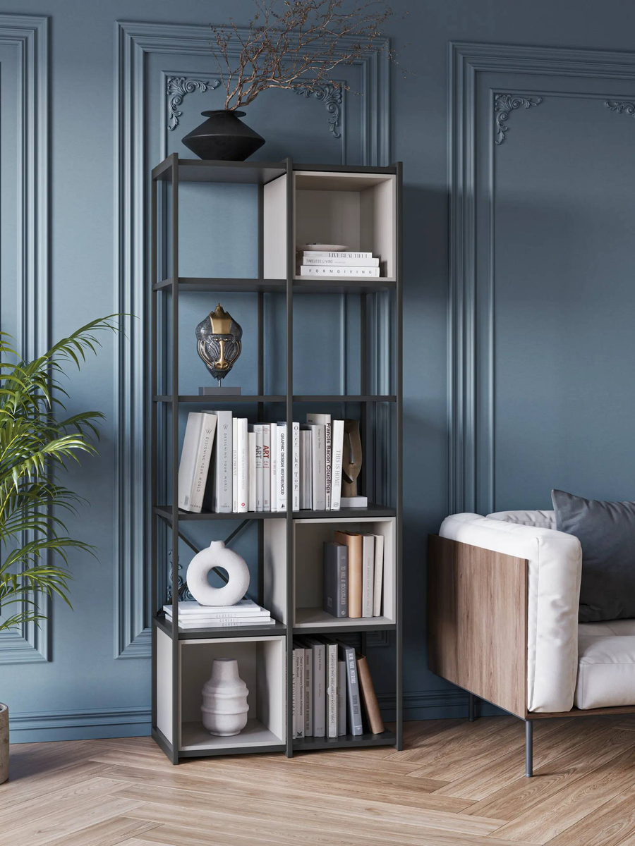 Estanteria ANYA negra y crema de 70cm