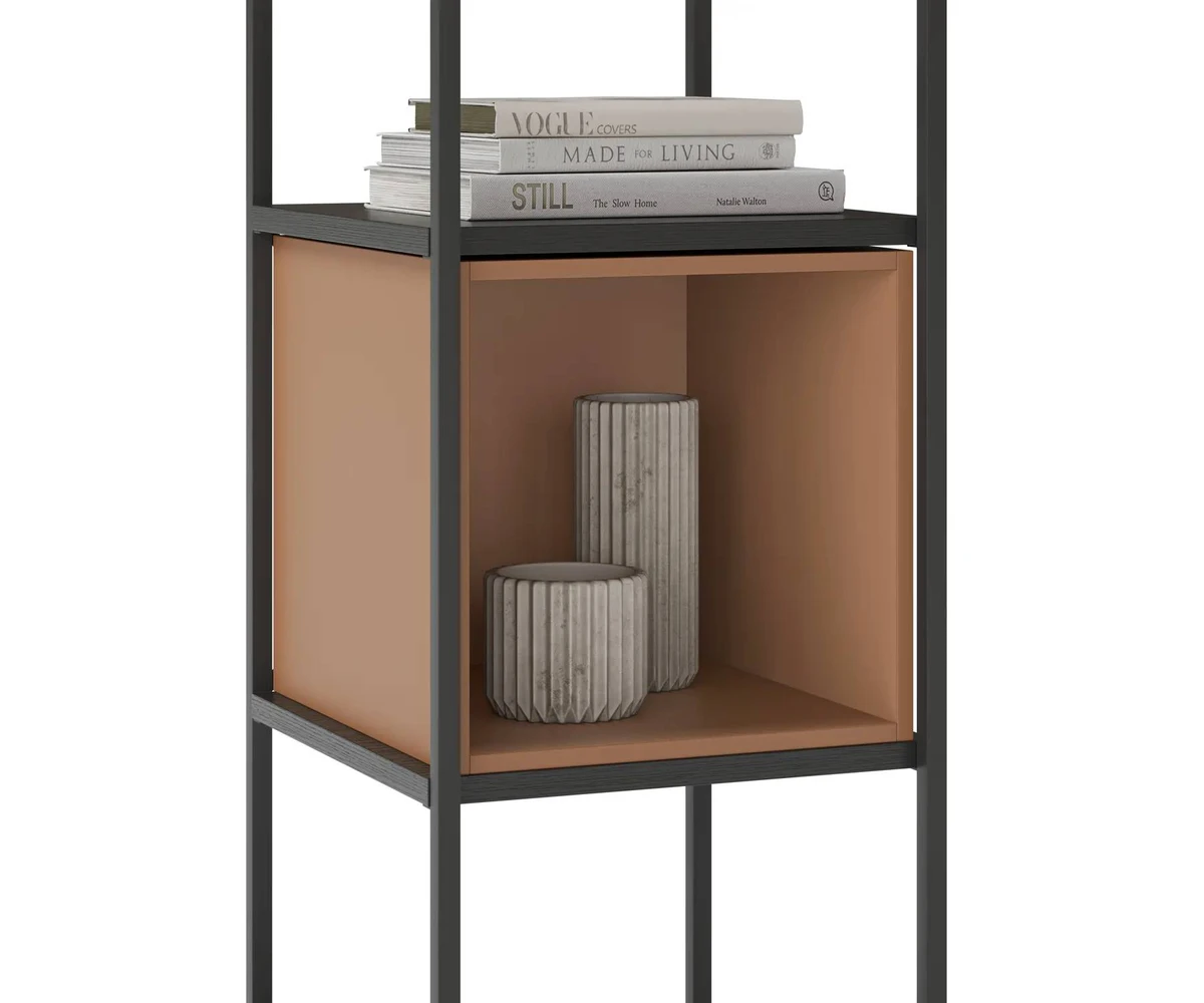 Estanteria ANYA negra y terracota de 36cm