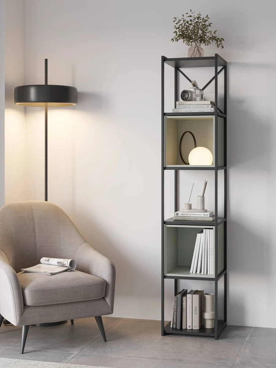 Estanteria ANYA negra y verde de 36cm