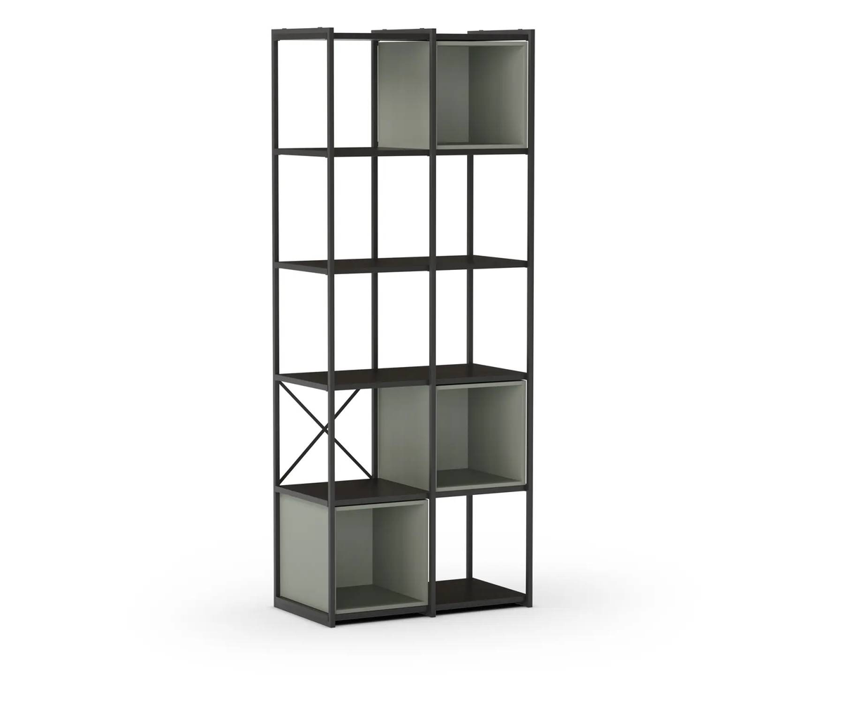 Estanteria ANYA negra y verde de 70cm