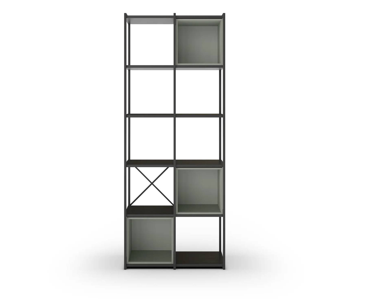 Estanteria ANYA negra y verde de 70cm