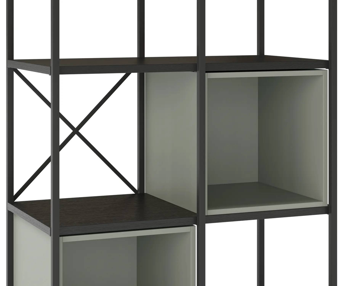 Estanteria ANYA negra y verde de 70cm