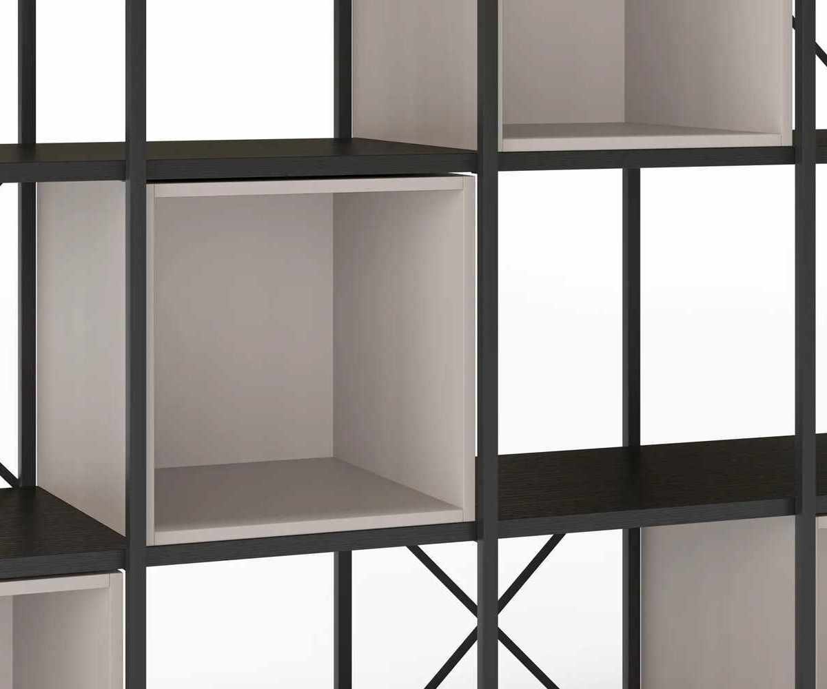 Estanteria Anya 140cm negra y crema_