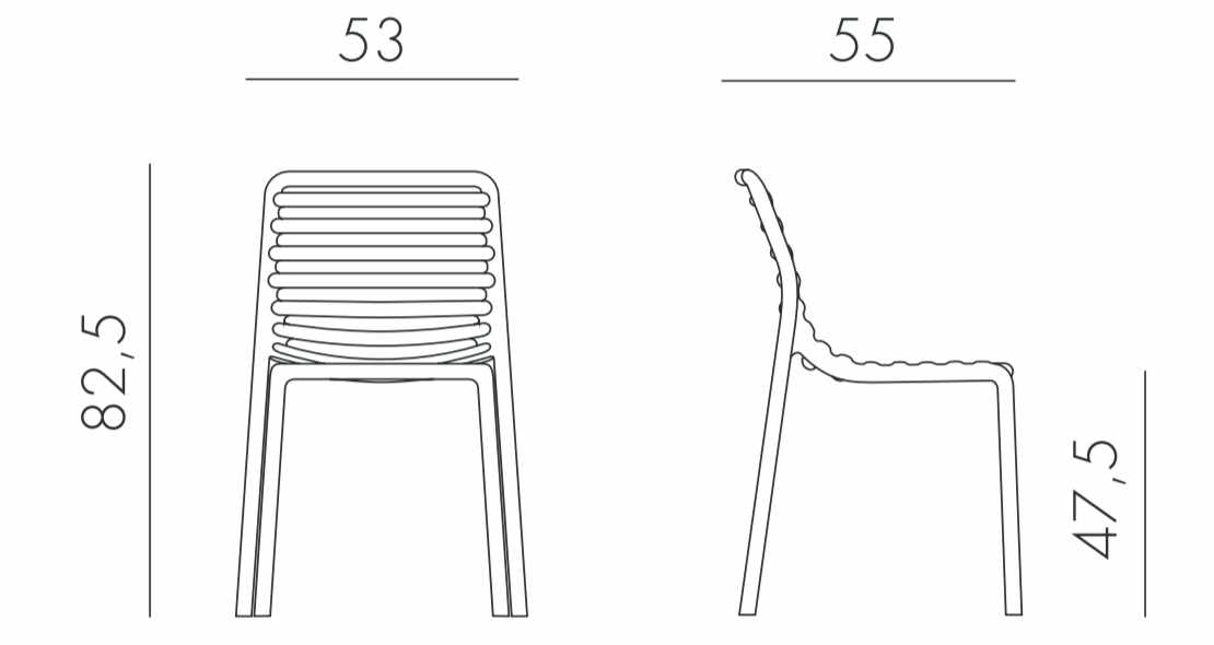 Medidas silla Doga Bistrot