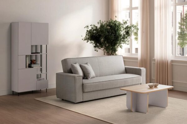 Mesa Centro HILLARY 100cm Pata crema-canto roble