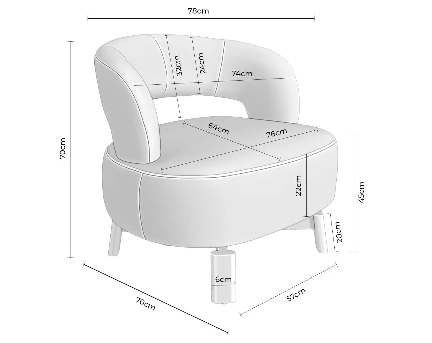 Medidas de la butaca Bogota