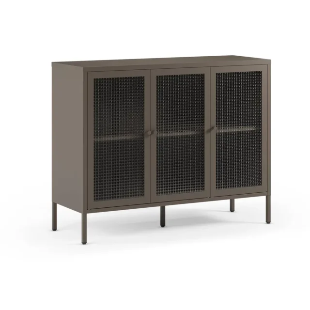 Aparador LUNA 3 Puertas Cristal moca