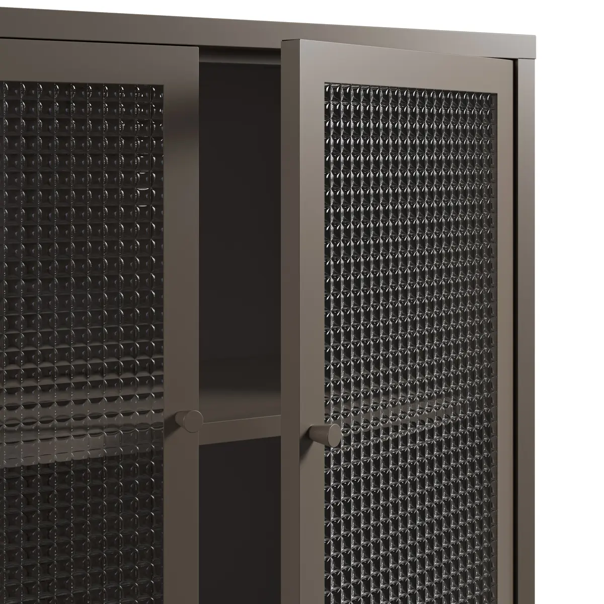 Aparador LUNA 3 Puertas Cristal moca