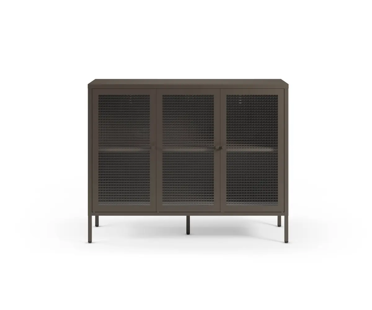 Aparador LUNA 3 Puertas Cristal moca