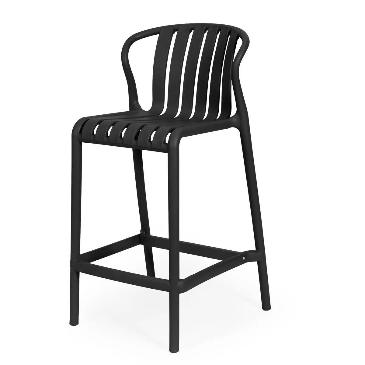 Taburete bajo BASTIAN negro