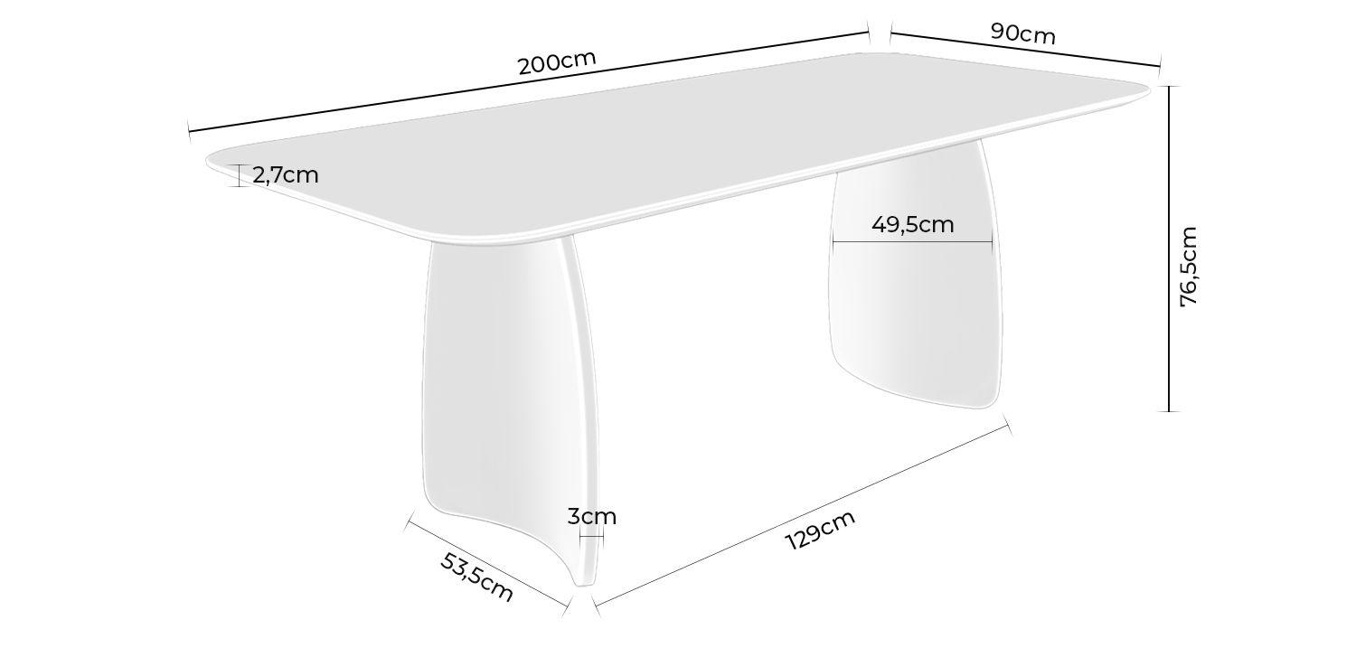 Medidas de la mesa KIMBERLY