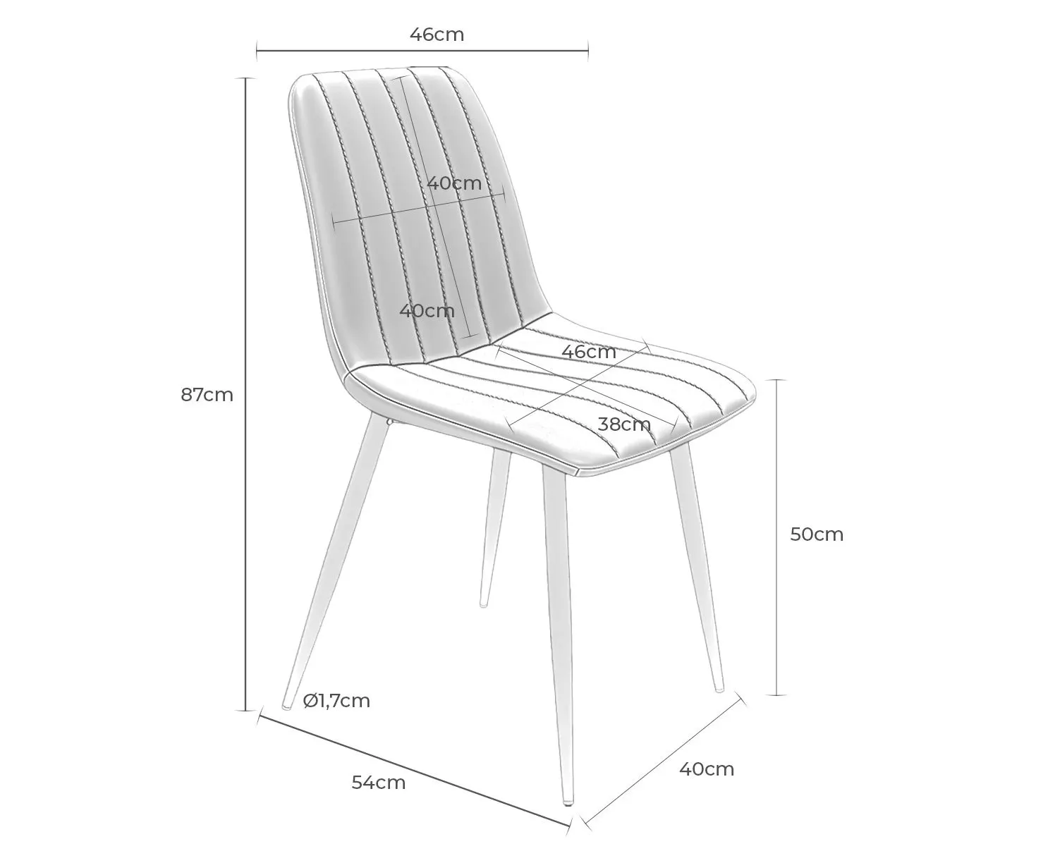 Medidas de la silla minnie