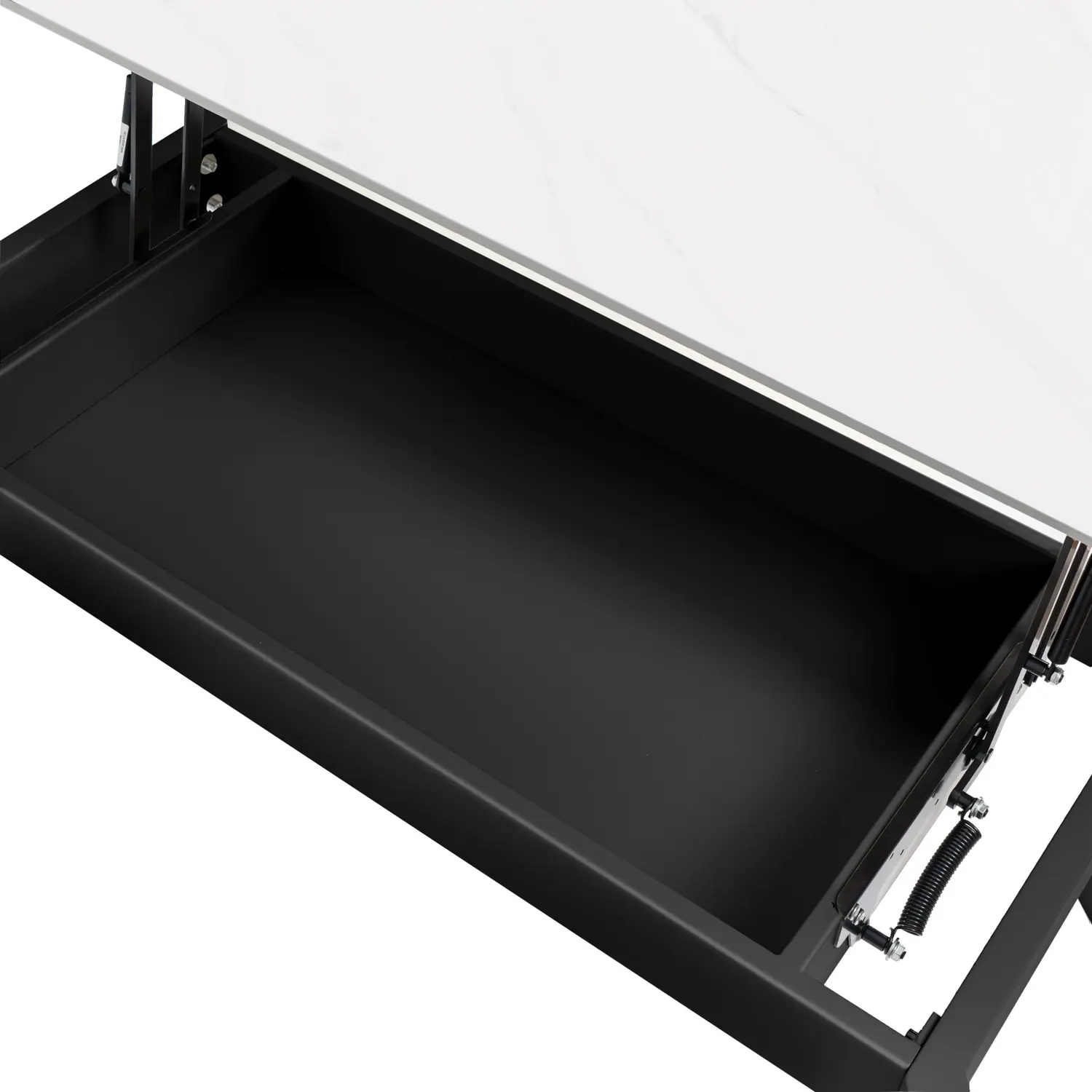 Mesa centro elevable ROLAND blanca y negra