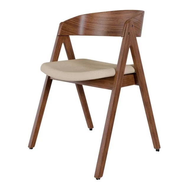 Silla RINA Nogal y Beige
