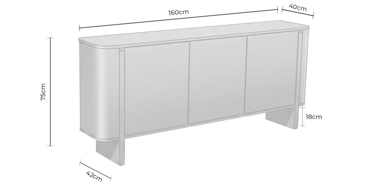 Medidas Aparador 160 SIDNEY
