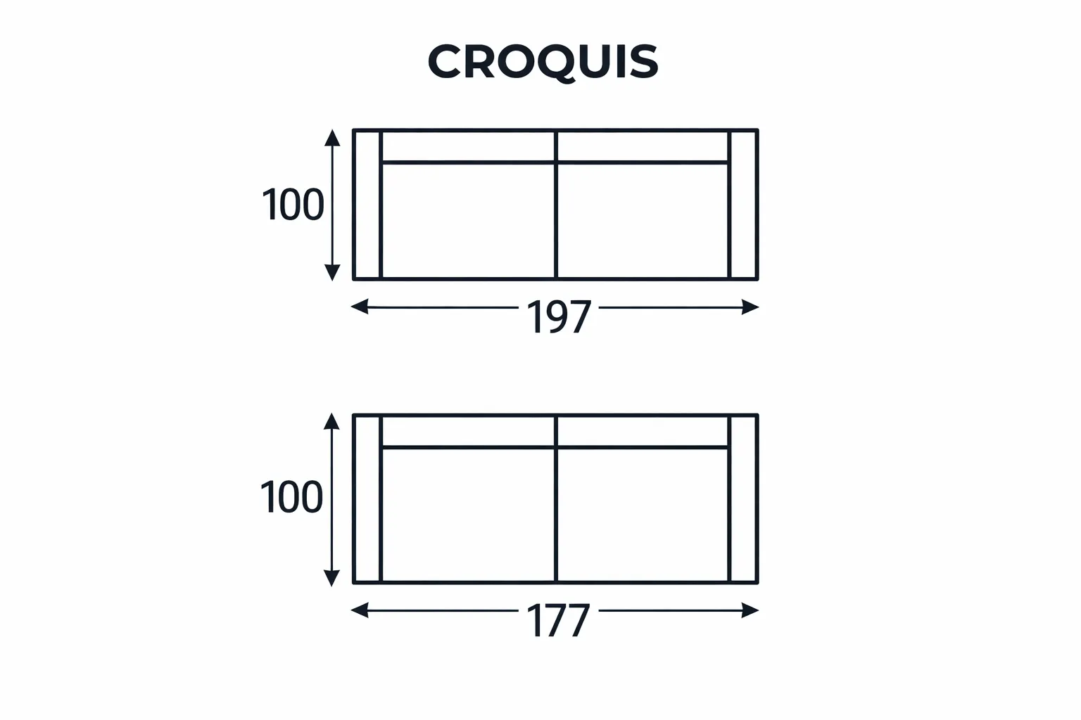 Medidas sofa cama Dubai