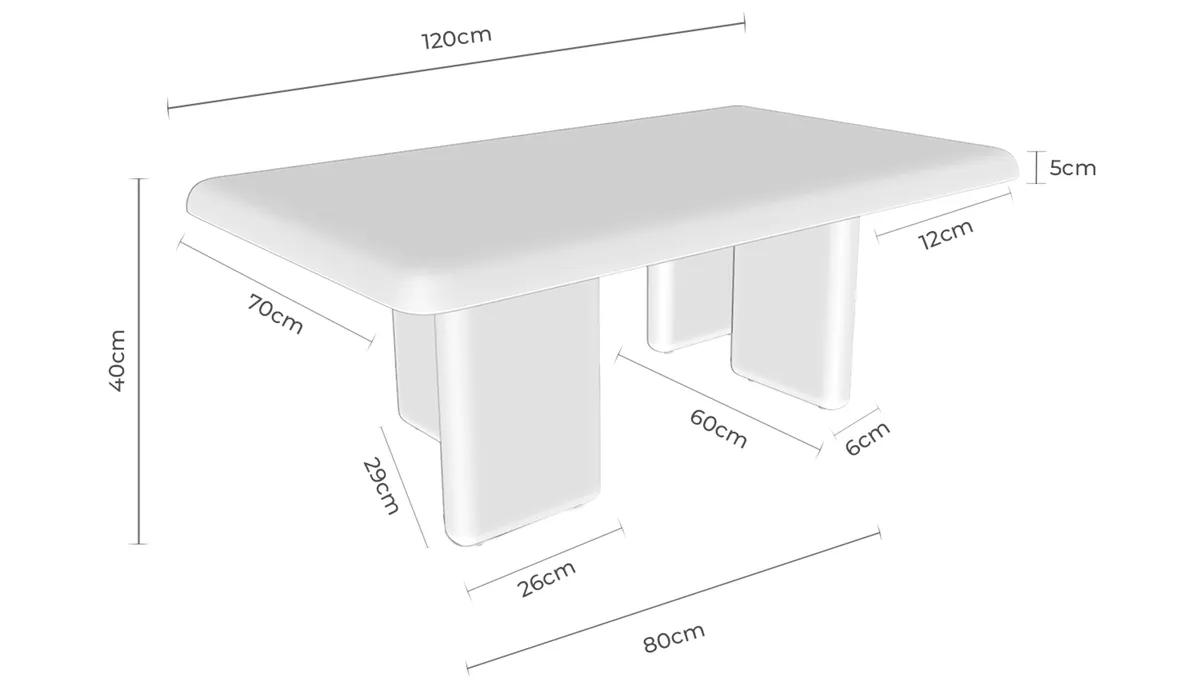 Medidas Mesa de Centro TYLER
