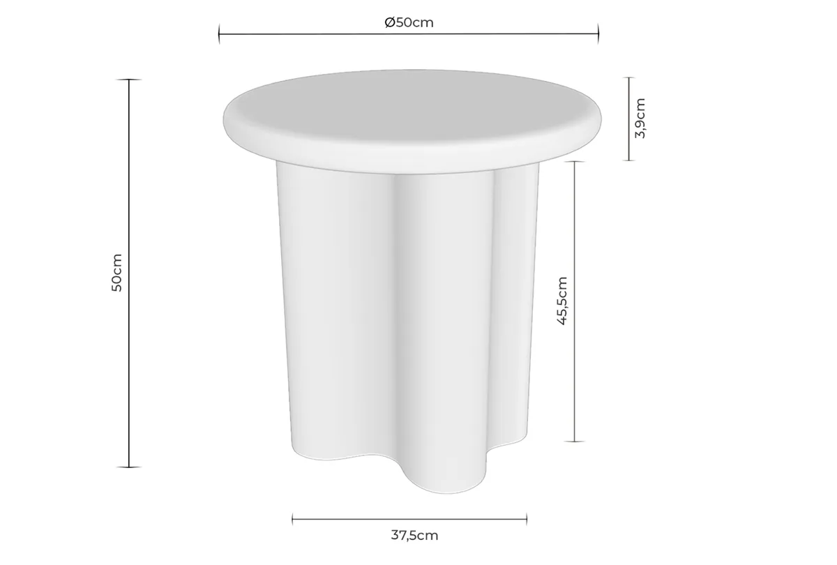 Medidas de la mesa auxiliar Mateo