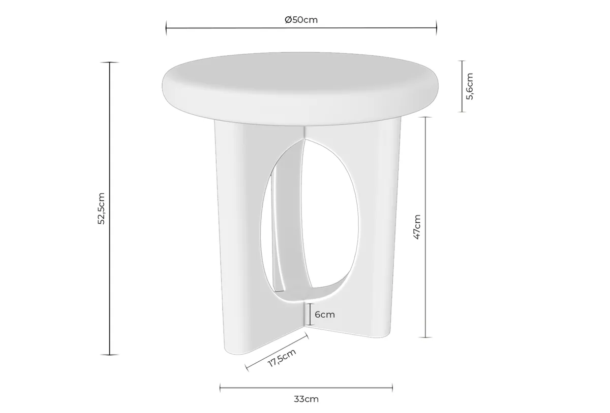 Medidas de la mesa auxiliar Roland