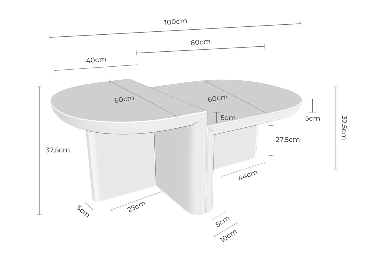 Medidas de la mesa de centro VERNON