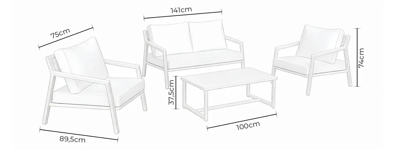 Conjunto de jardín MUSCAT
