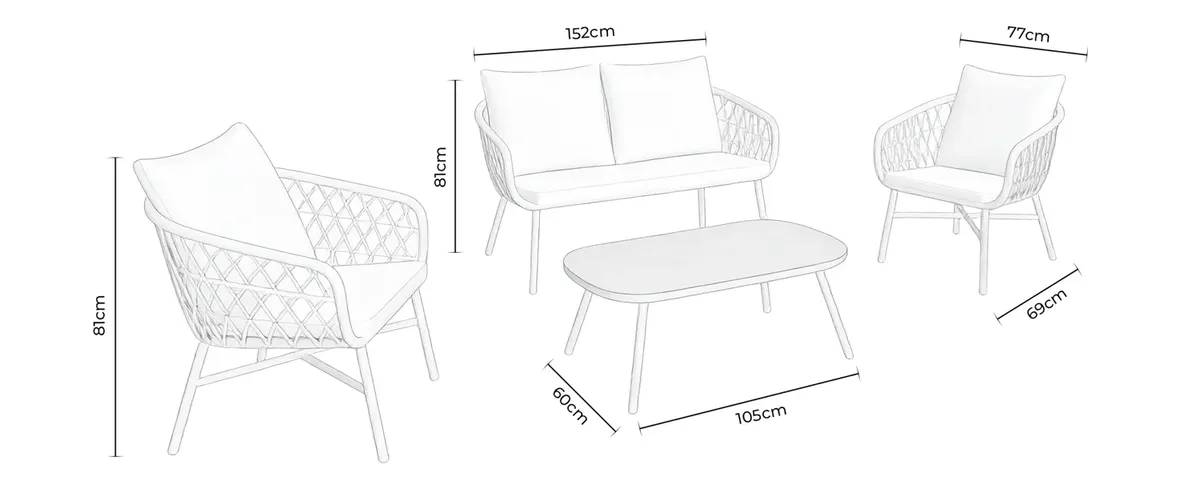 Conjunto de jardín PERUGIA