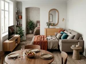 Apartamento pequeño amueblado