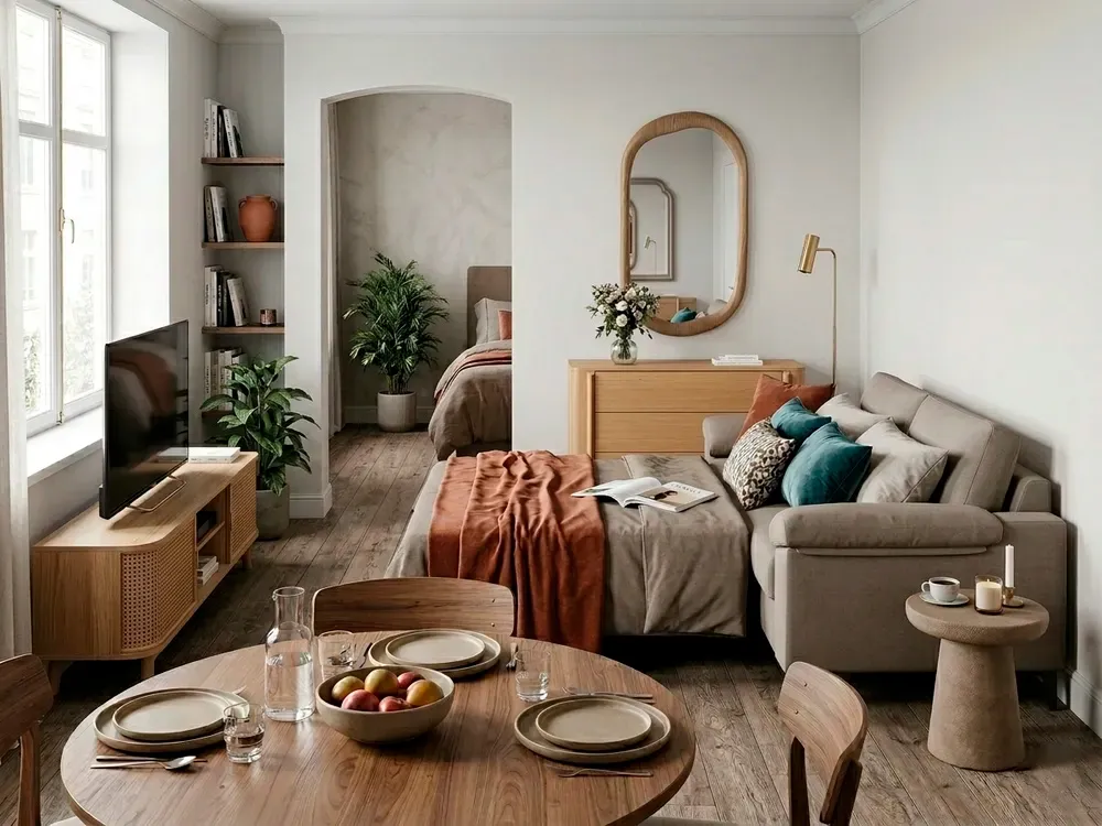 Apartamento pequeño amueblado