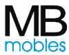 Logo con letras "MB" en negro y "Mobles" en azul abajo.